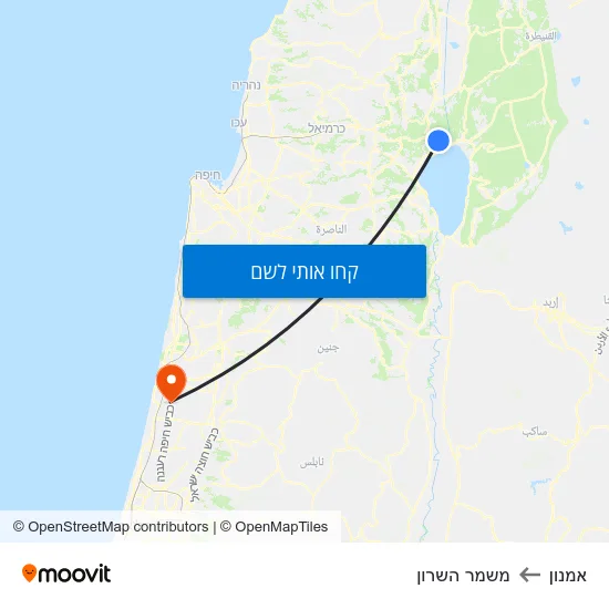 מפת אמנון למשמר השרון