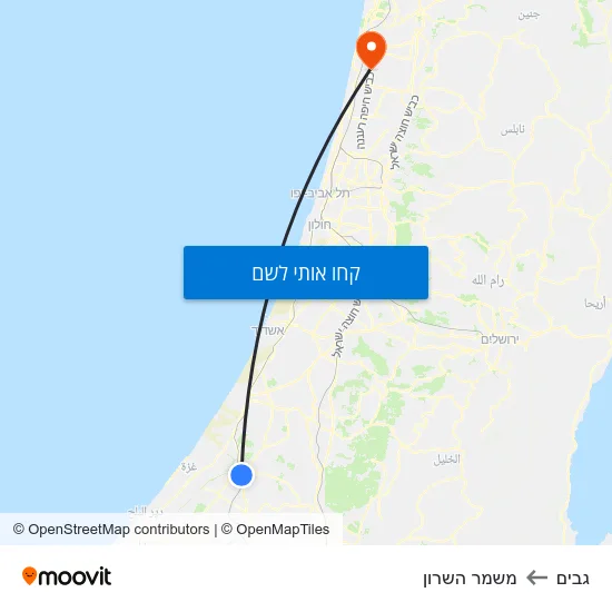 מפת גבים למשמר השרון