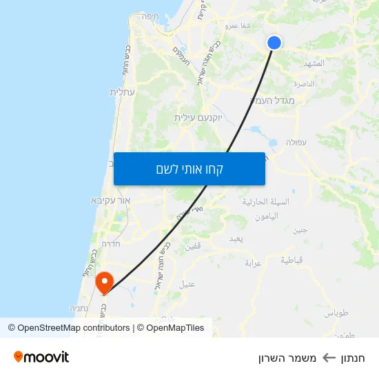מפת חנתון למשמר השרון