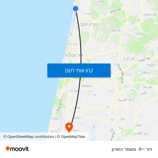 מפת דור למשמר השרון