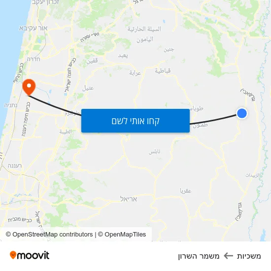 מפת משכיות למשמר השרון