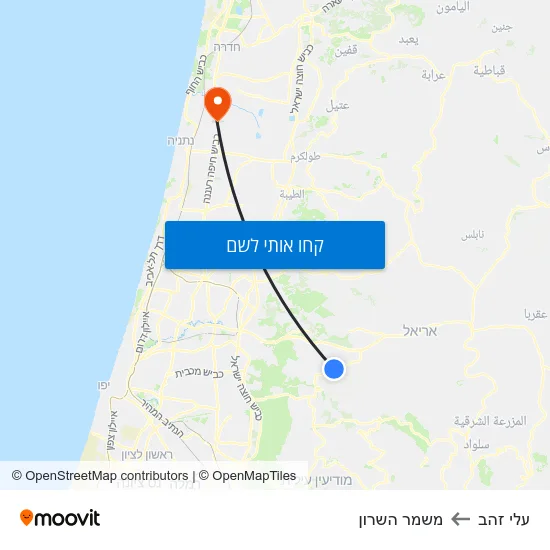 מפת עלי זהב למשמר השרון