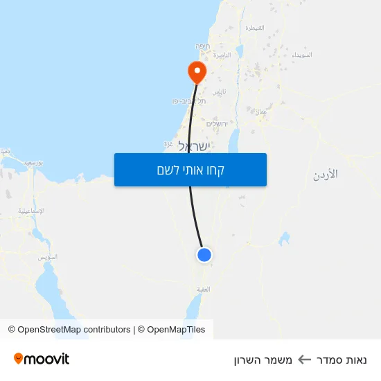מפת נאות סמדר למשמר השרון