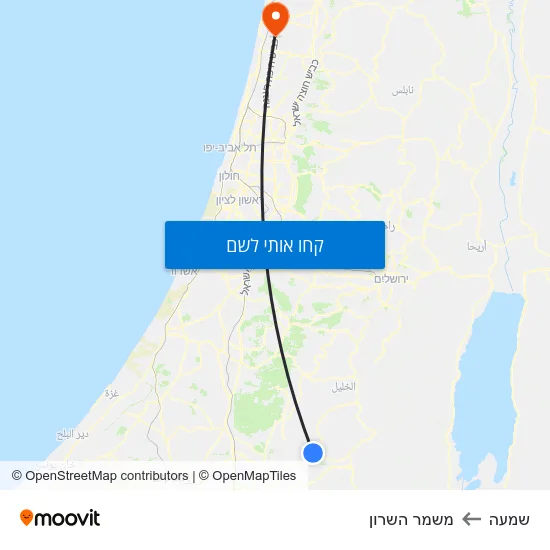 מפת שמעה למשמר השרון