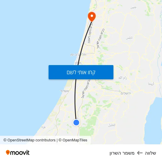 מפת שלווה למשמר השרון