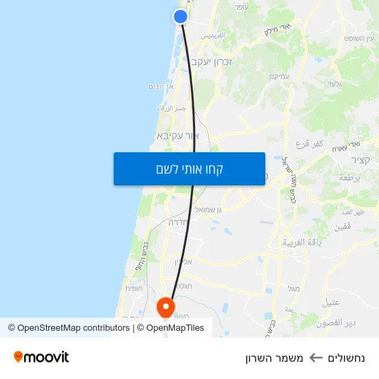 מפת נחשולים למשמר השרון