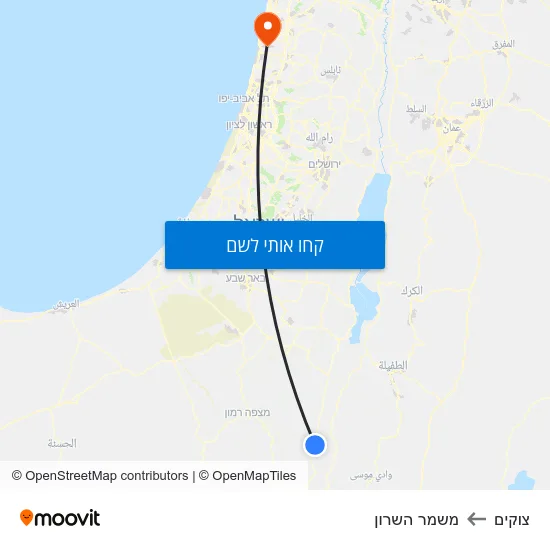 מפת צוקים למשמר השרון