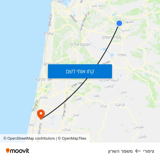 מפת ציפורי למשמר השרון