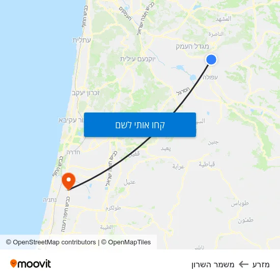 מפת מזרע למשמר השרון