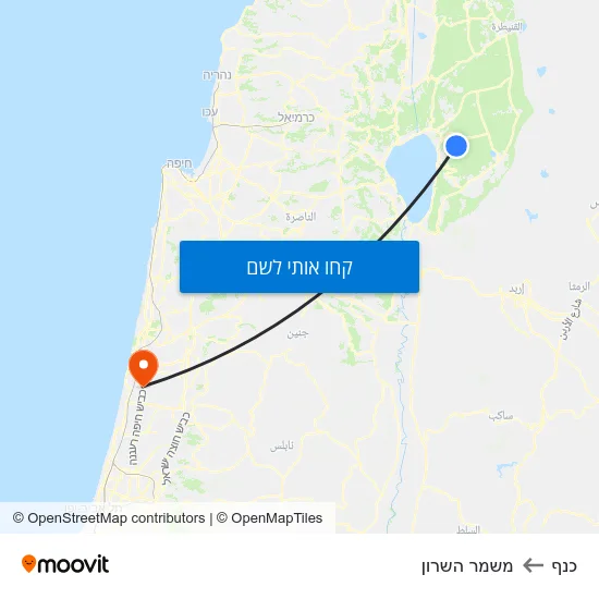 מפת כנף למשמר השרון