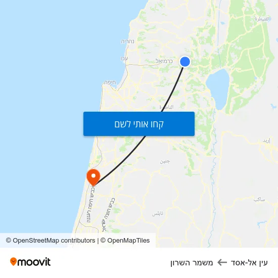 מפת עין אל-אסד למשמר השרון