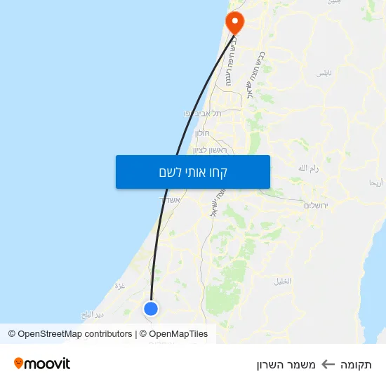 מפת תקומה למשמר השרון