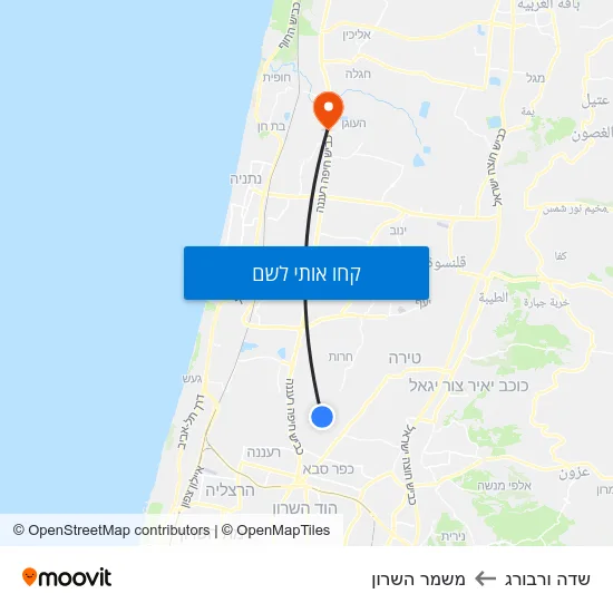 מפת שדה ורבורג למשמר השרון