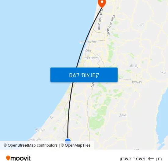 מפת רנן למשמר השרון
