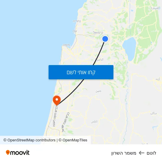 מפת לוטם למשמר השרון