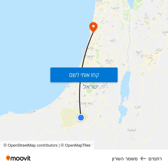 מפת רתמים למשמר השרון