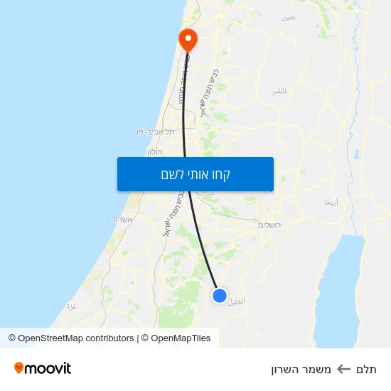 מפת תלם למשמר השרון