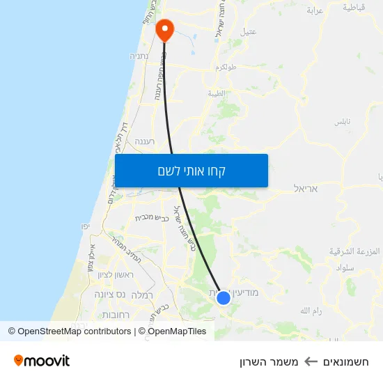 מפת חשמונאים למשמר השרון