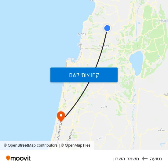 מפת נטועה למשמר השרון