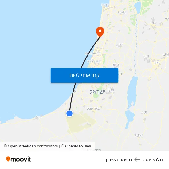 מפת תלמי יוסף למשמר השרון