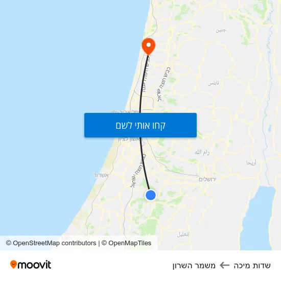 מפת שדות מיכה למשמר השרון