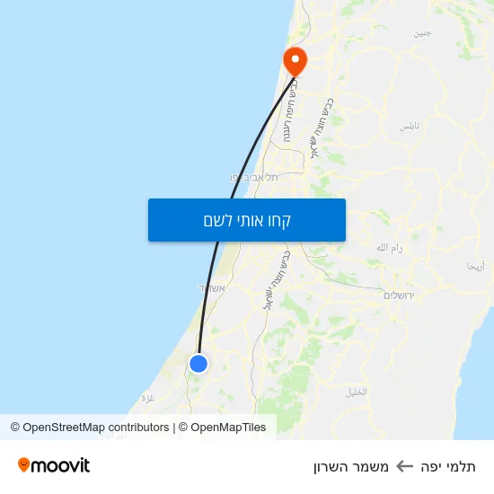 מפת תלמי יפה למשמר השרון