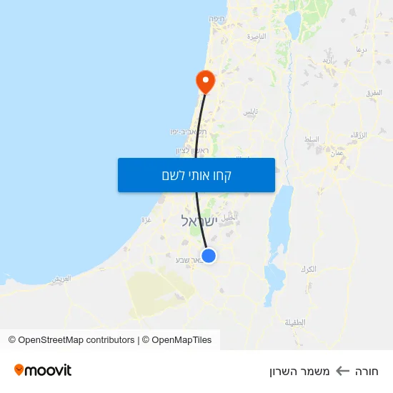 מפת חורה למשמר השרון