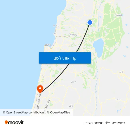 מפת ריחאנייה למשמר השרון