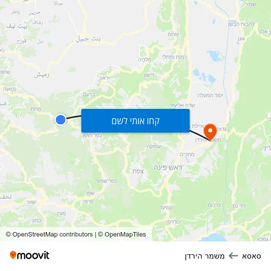 מפת סאסא למשמר הירדן