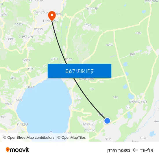 מפת אלי-עד למשמר הירדן