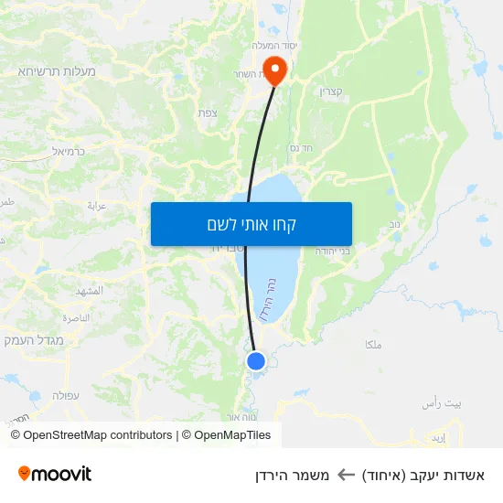 מפת אשדות יעקב (איחוד) למשמר הירדן