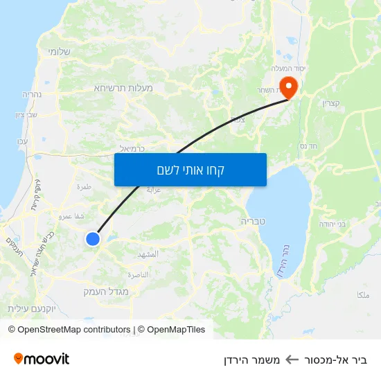 מפת ביר אל-מכסור למשמר הירדן