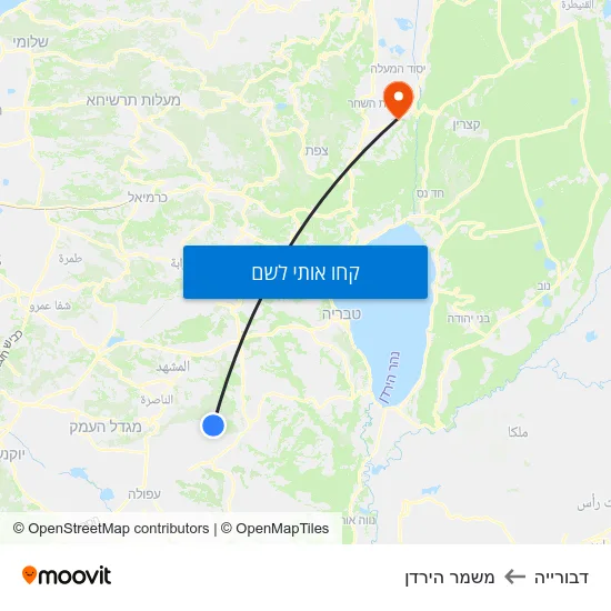 מפת דבורייה למשמר הירדן