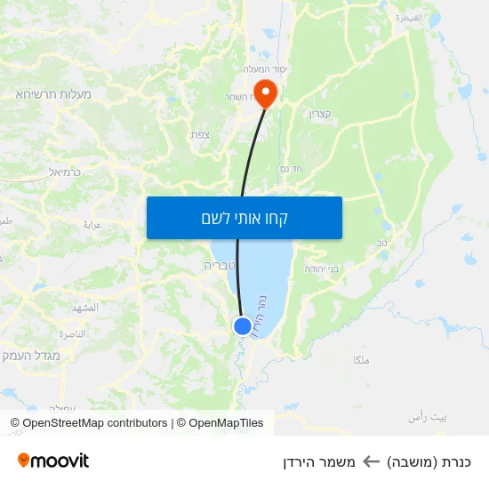 מפת כנרת (מושבה) למשמר הירדן