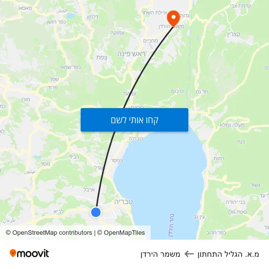 מפת מ.א. הגליל התחתון למשמר הירדן