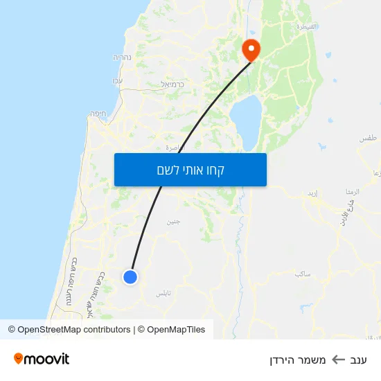 מפת ענב למשמר הירדן
