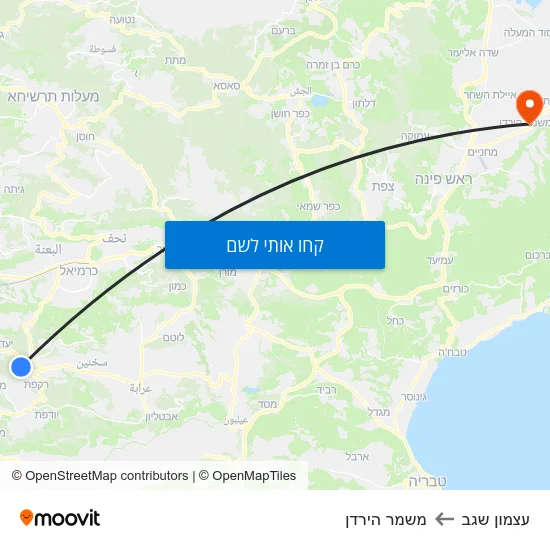 מפת עצמון שגב למשמר הירדן