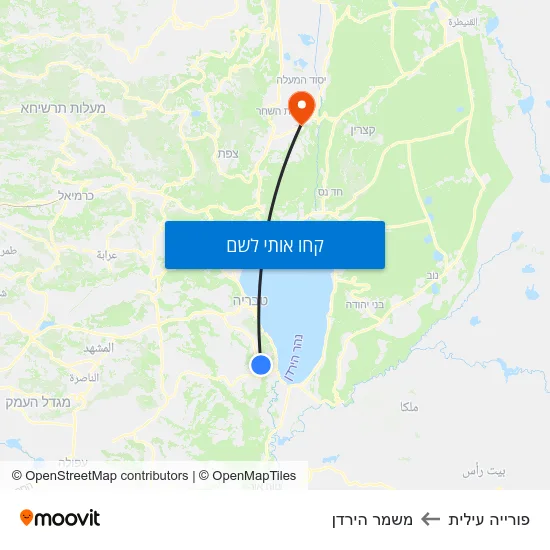 מפת פורייה עילית למשמר הירדן