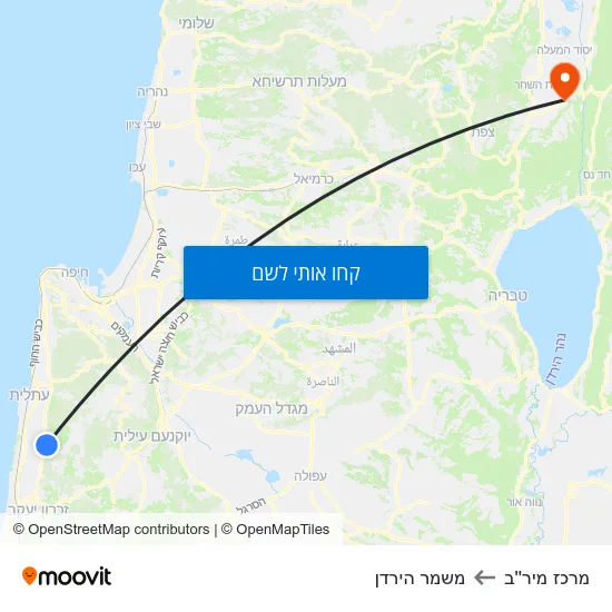 מפת מרכז מיר''ב למשמר הירדן