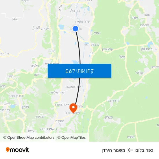 מפת כפר בלום למשמר הירדן