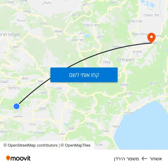 מפת אשחר למשמר הירדן