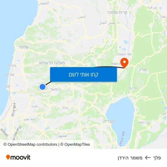 מפת פלך למשמר הירדן