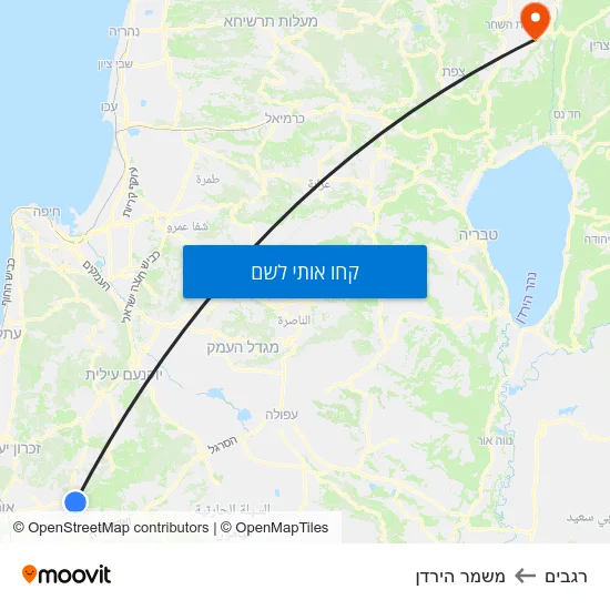 מפת רגבים למשמר הירדן