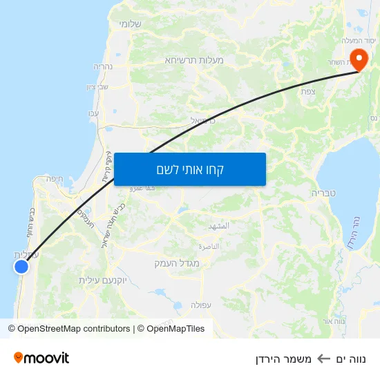 מפת נווה ים למשמר הירדן