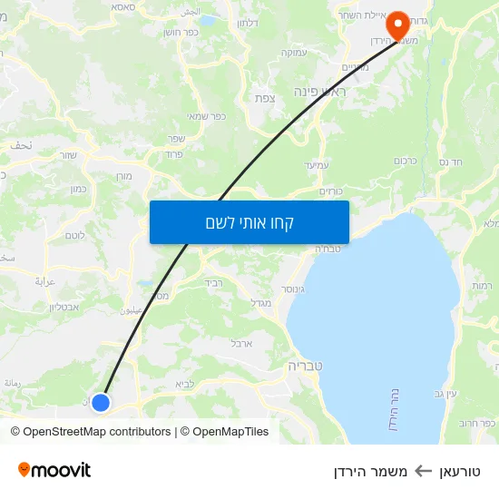 מפת טורעאן למשמר הירדן