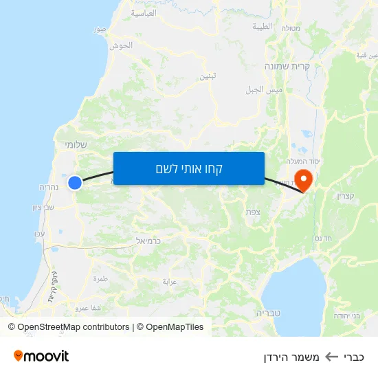 מפת כברי למשמר הירדן
