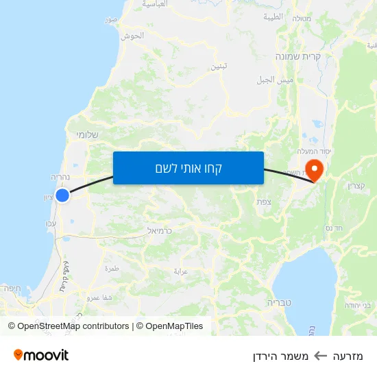 מפת מזרעה למשמר הירדן