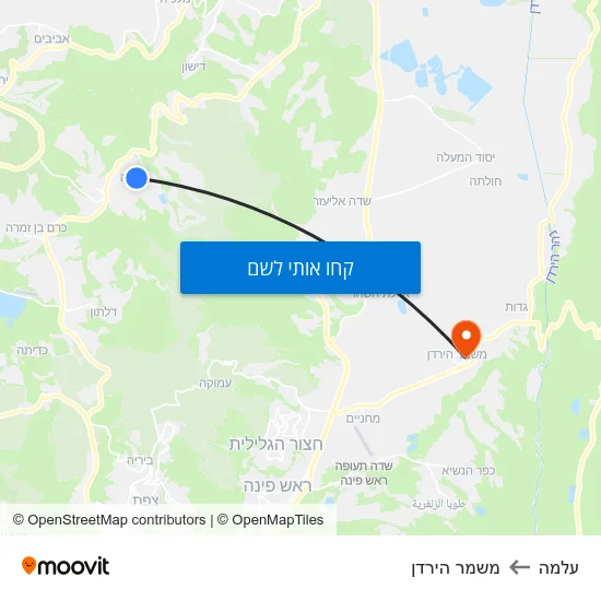 מפת עלמה למשמר הירדן