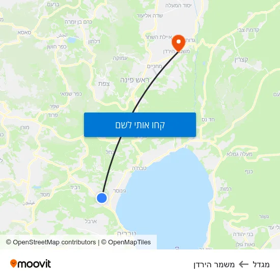 מפת מגדל למשמר הירדן