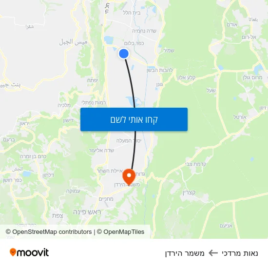 מפת נאות מרדכי למשמר הירדן